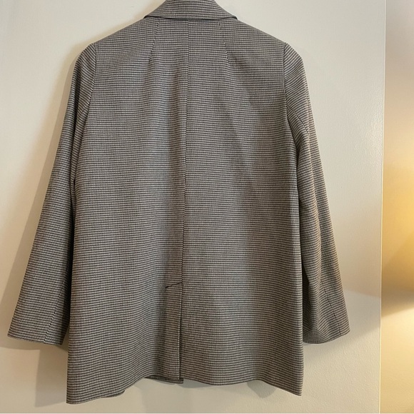 Madewell Dorset Blazer Jacket houndstooth grey black medium - Picture 7 of 7